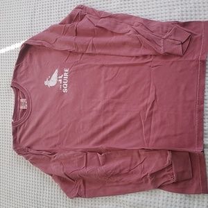 Comfort Colors, Chatham Squire bar, LS tee shirt, size Med, in Nantucket Red